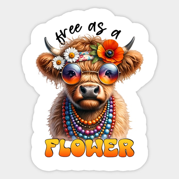 Free as a Flower Sticker by Designs by Ira
